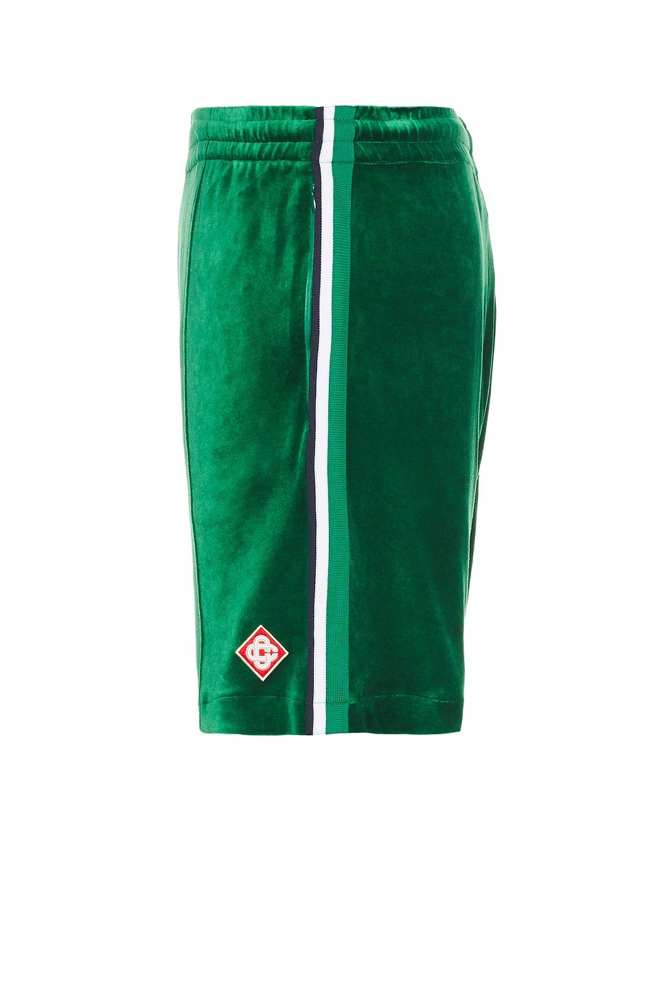 Casablanca Velour Laurel Shorts In Green
