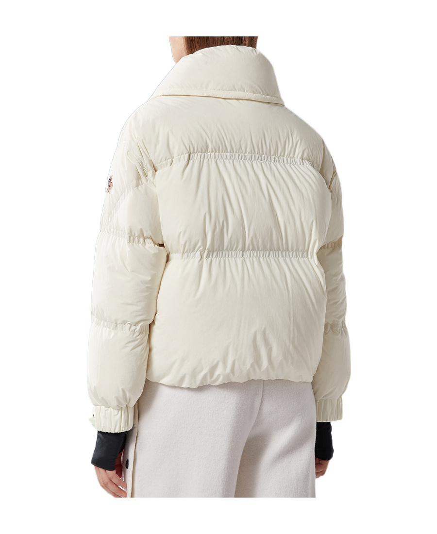 Moncler Cluses Zip-up Puffer Jacket In Nude