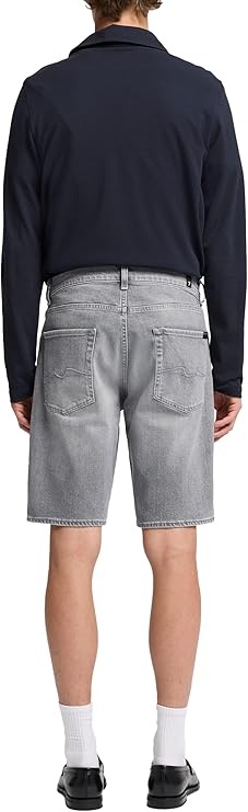 7 For All Mankind Heren Regular Shorts Spin In Gray