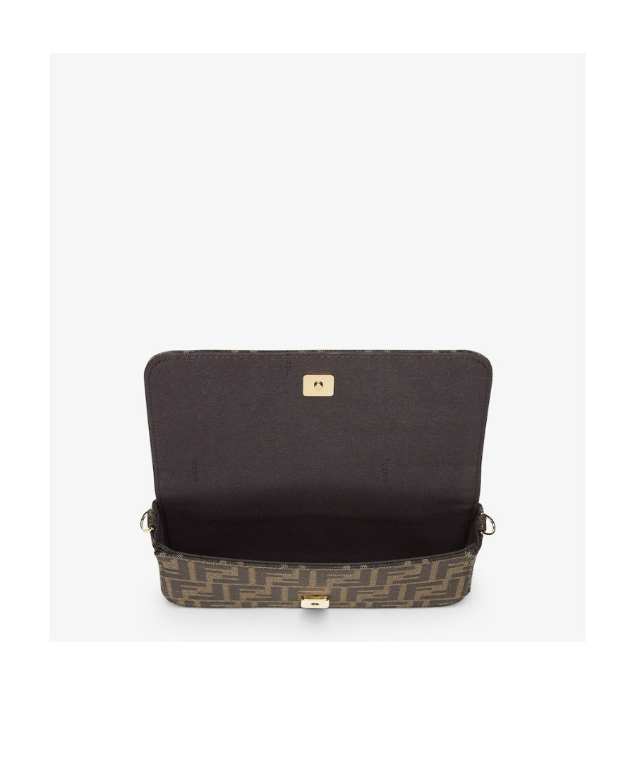 Fendi Brown Ff Fabric Wallet In Brown