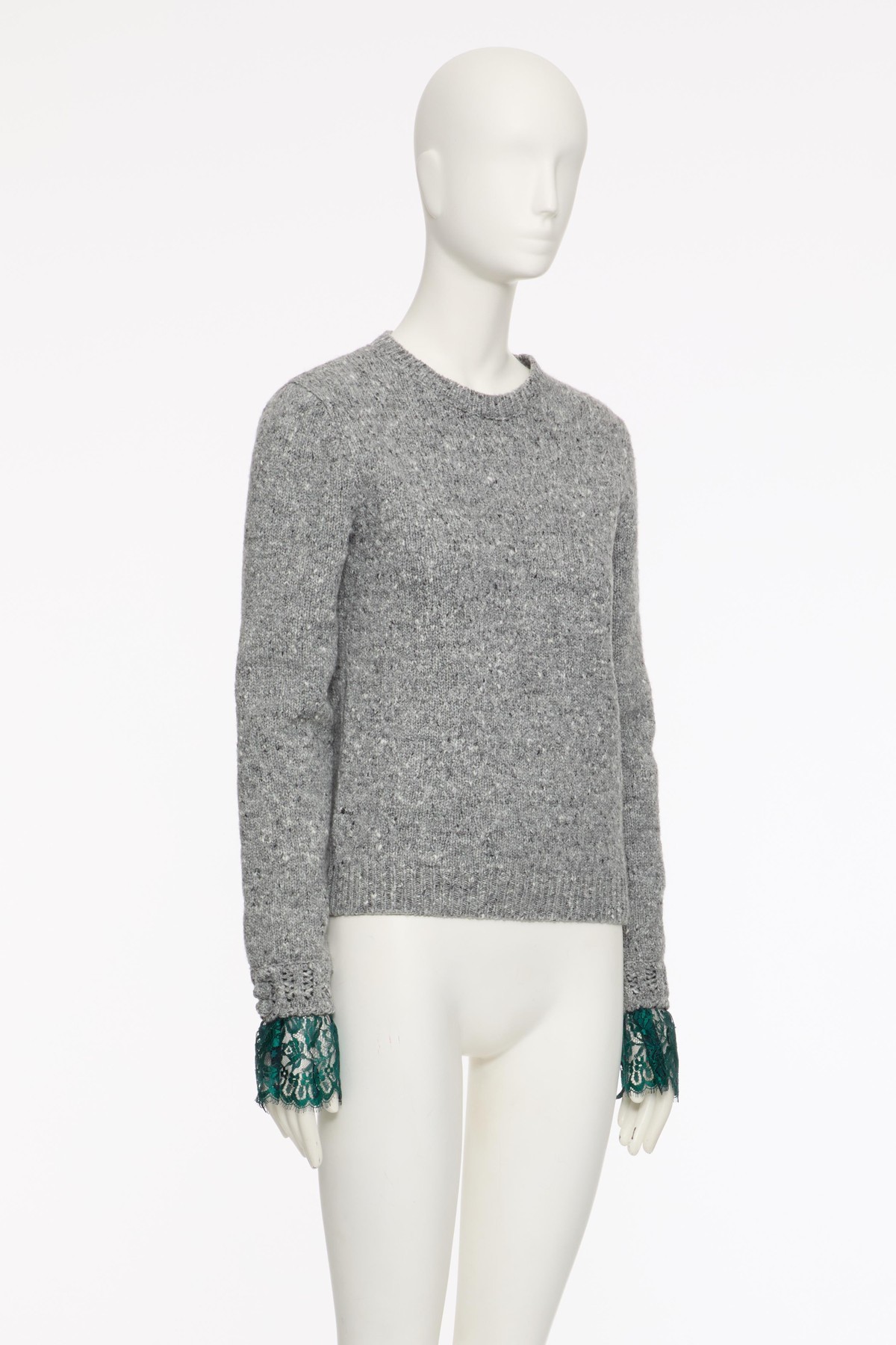Valentino Long-sleeved Sweater In Gray