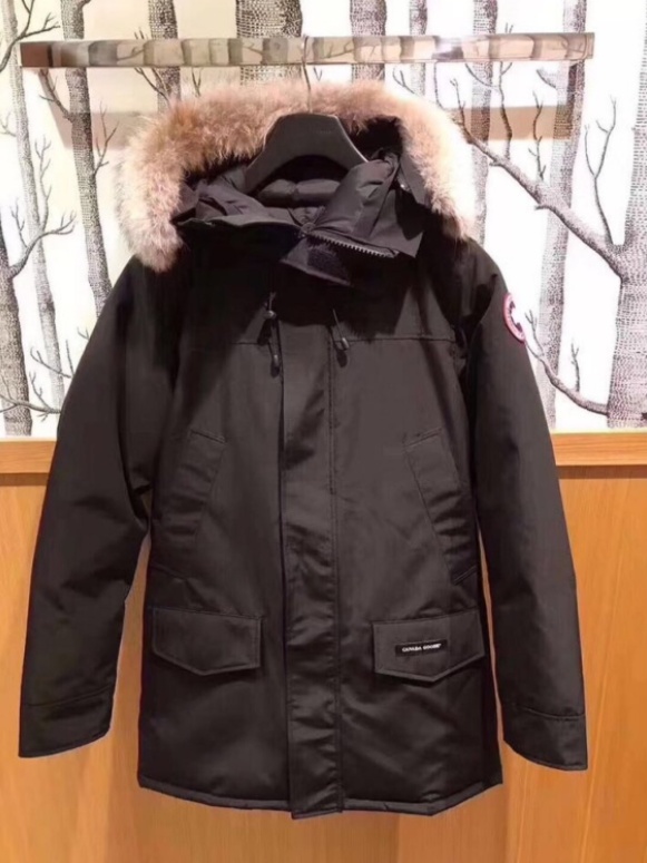 Canada Goose Langford Slim Fit Down Parka With Genuine Coyote Fur Trim In Black