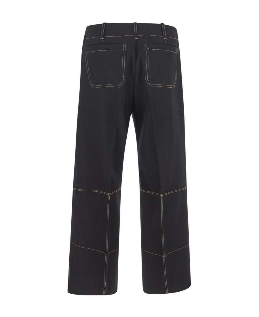 Shop Jacquemus Le Pantalon Areia Cropped Trousers In Black