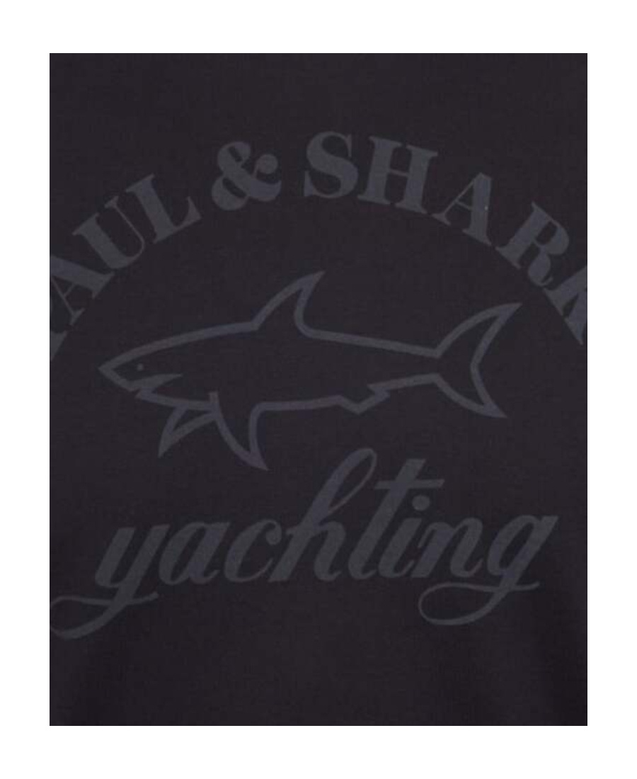 Shop Paul & Shark Round-necked T-shirt In Black