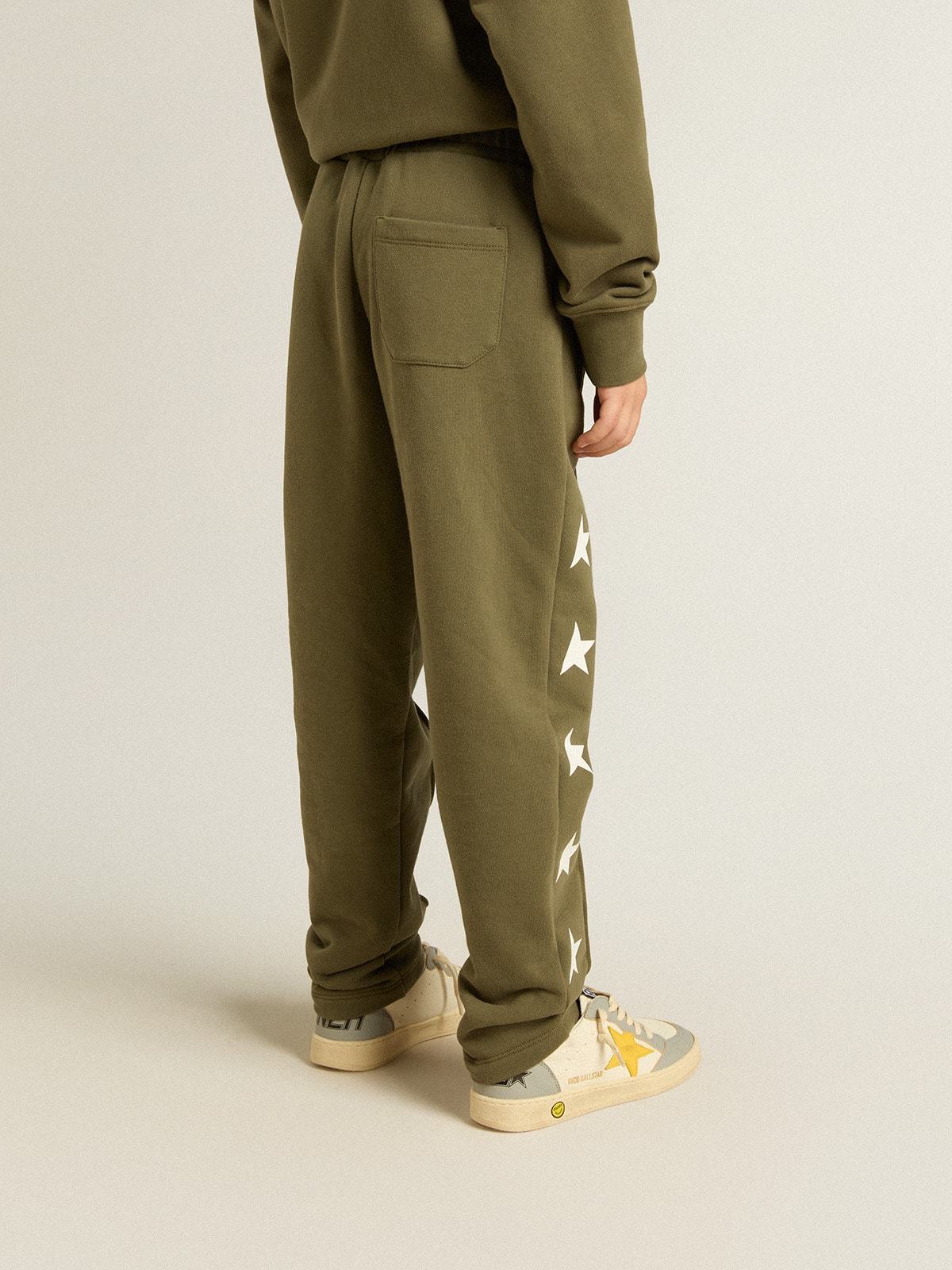 Golden Goose Star Pattern Sweatpants In Green