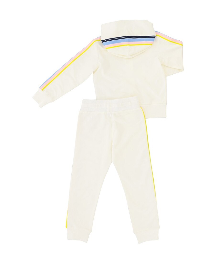 Moncler Teen Striped Panel Track Set In White