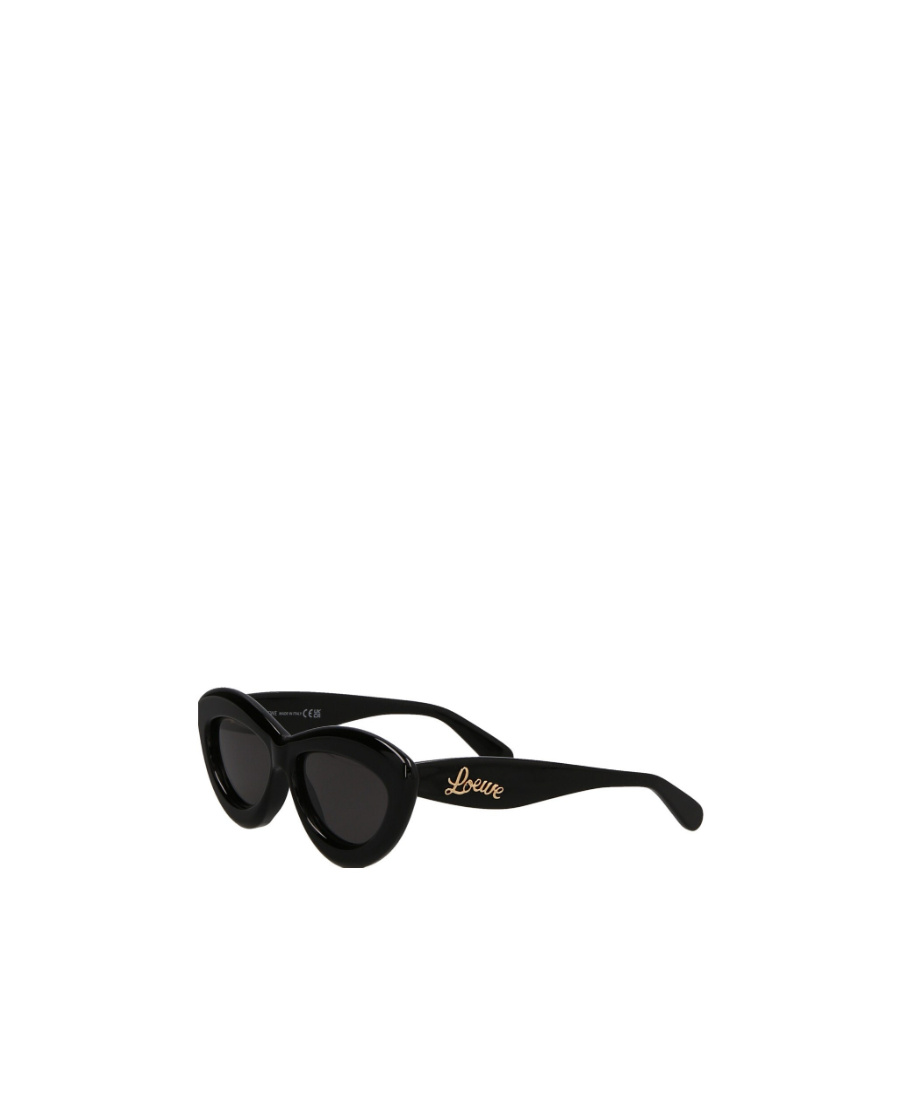 Loewe Curvy Lw 40096i 01a Cat Eye Sunglasses In Black