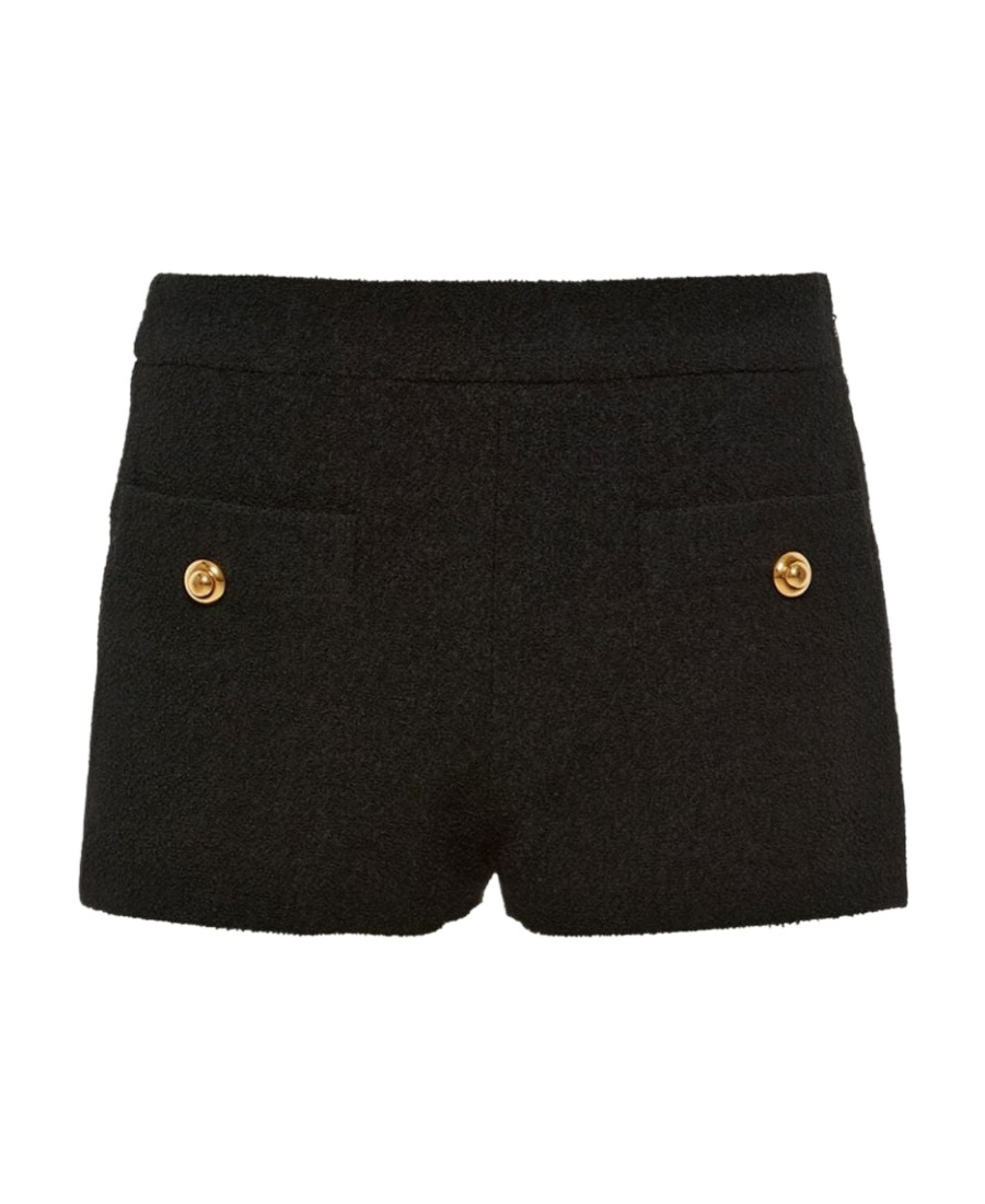 Miu Miu Bouclé Shorts In Black