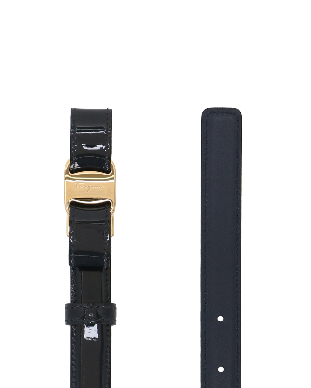 Ferragamo Bow Knot Buckle Belt In Black