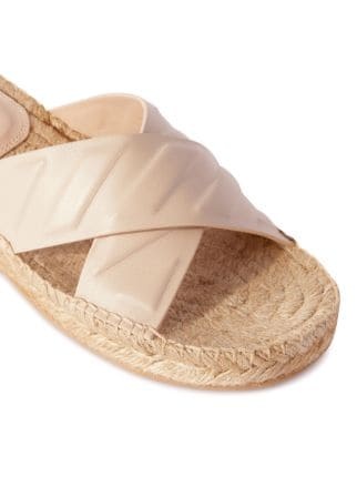 Off-white Diag Lea Criss-cross Espadrilles In Nude