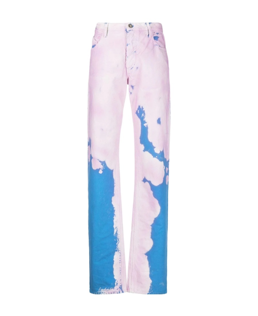 Attico Printed Jeans In Purple