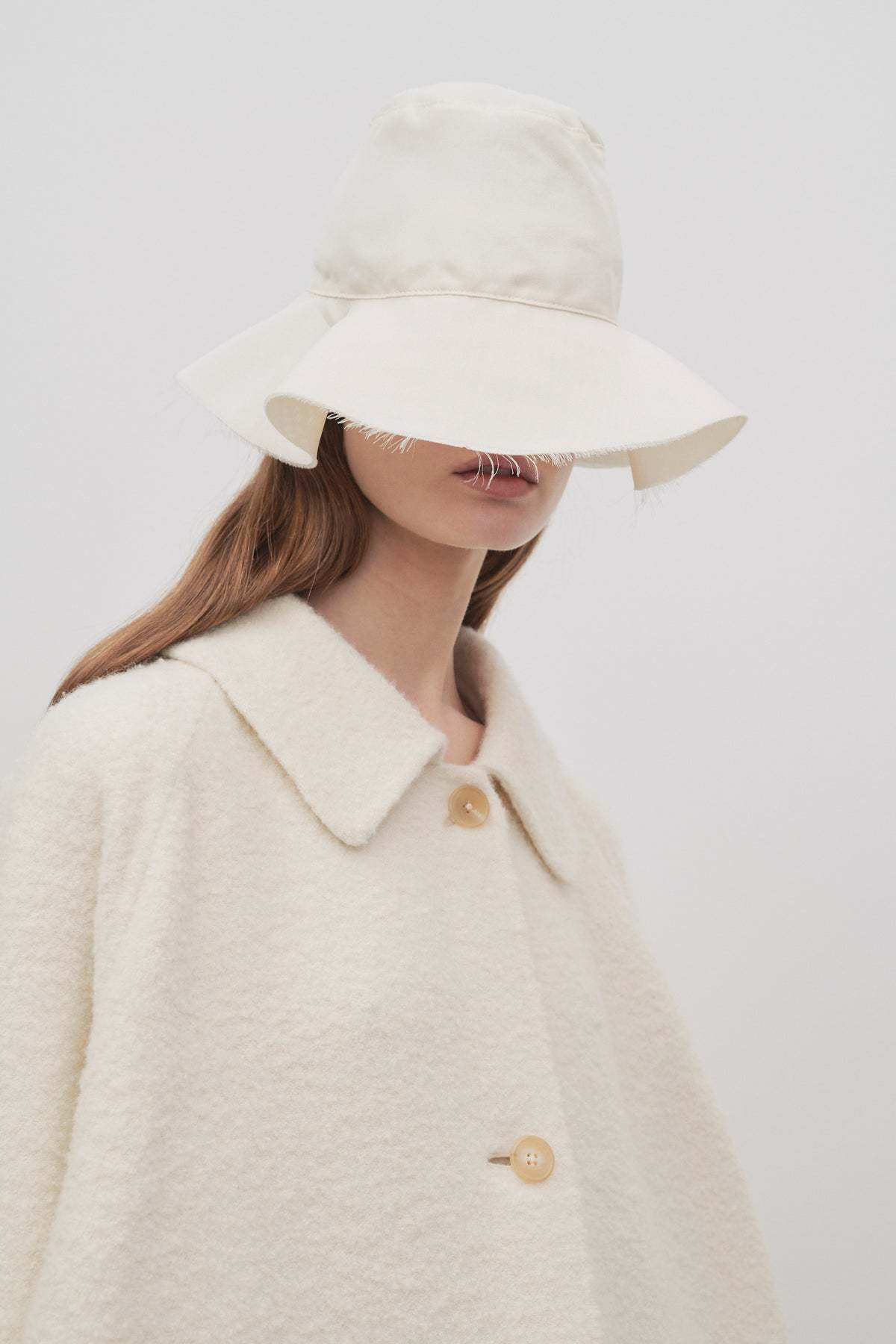 The Row Sofia Silk Fisherman Hat In White