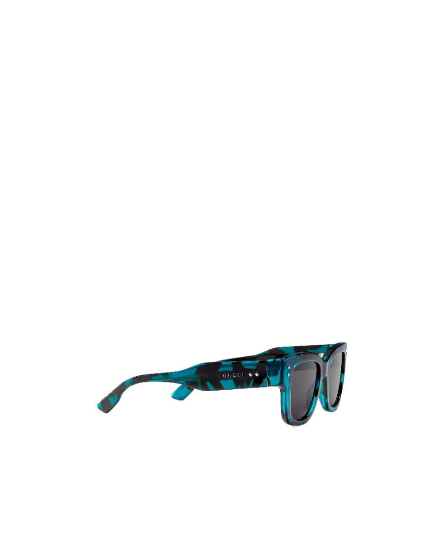 Gucci Womens Blue Gg1626s Square-frame Tortoiseshell Acetate Sunglasses In Gray