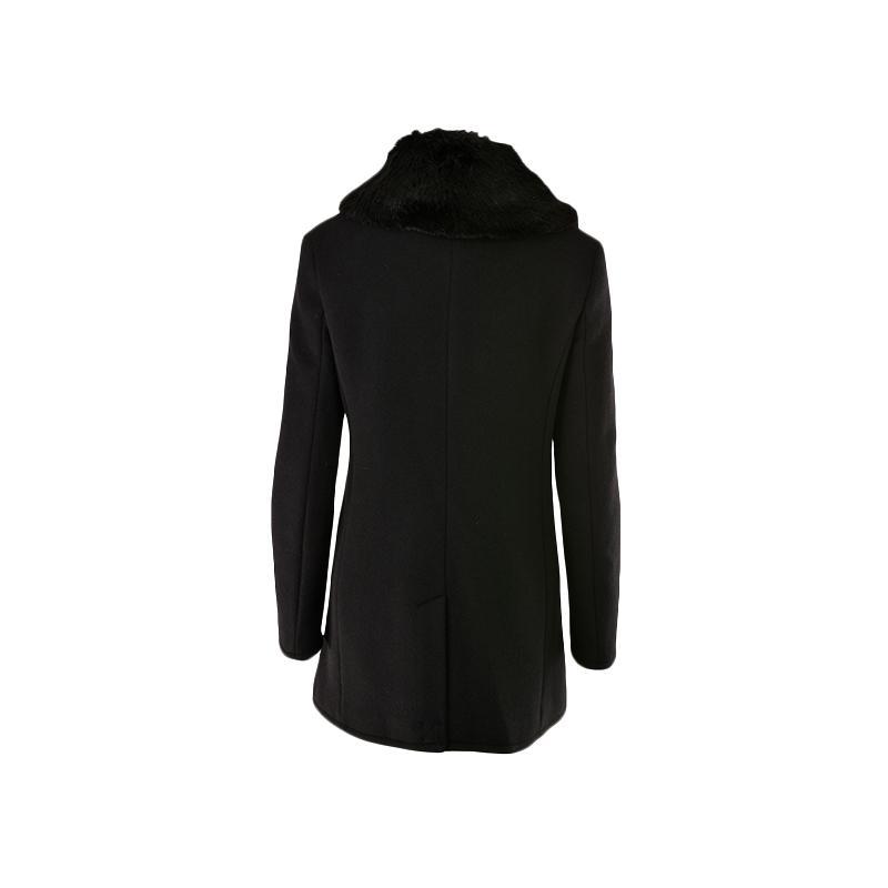Emporio Armani Medium And Long Overcoat In Black