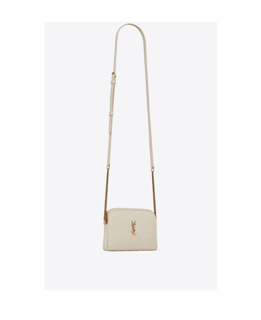 Saint Laurent Gaby Quilted-leather Crossbody Bag In Nude