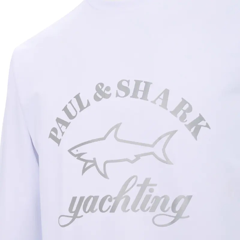 Paul & Shark Logo Details Sweater In White