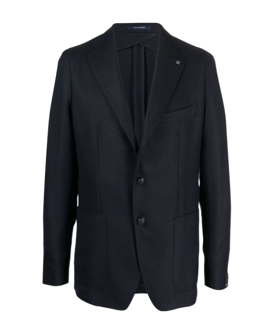 Tagliatore Long-sleeved Suit Coat In Black