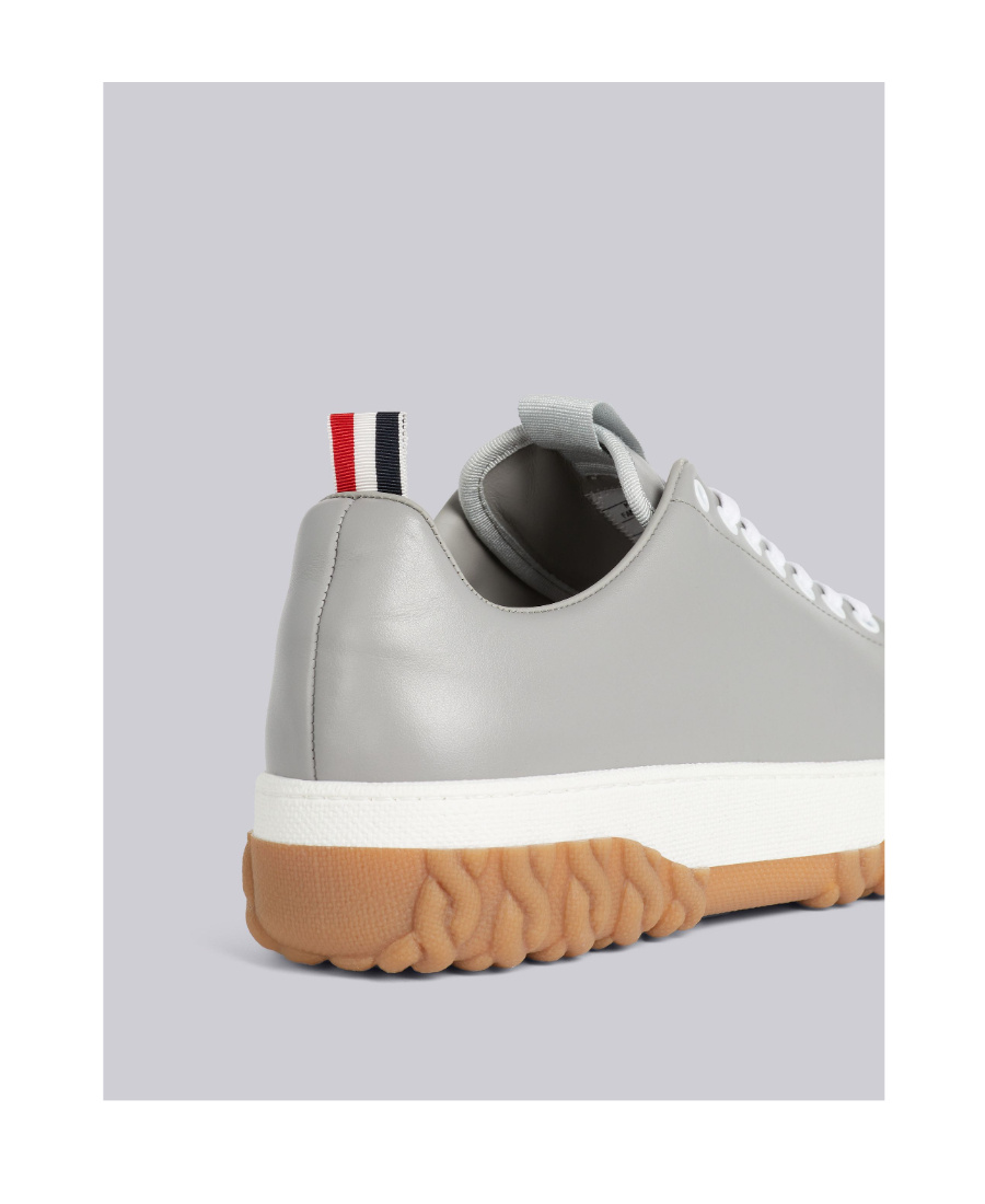 Thom Browne Court Lace-up Sneakers In Gray