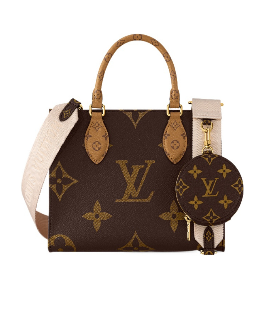 Pre-owned Louis Vuitton Onthego Small Handbag In Brown