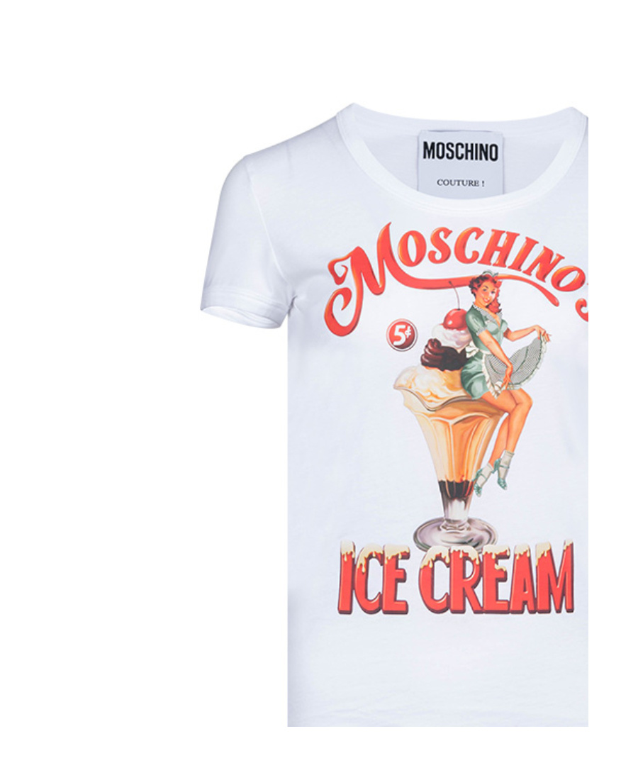 Moschino Camiseta - Blanco In Multicolor