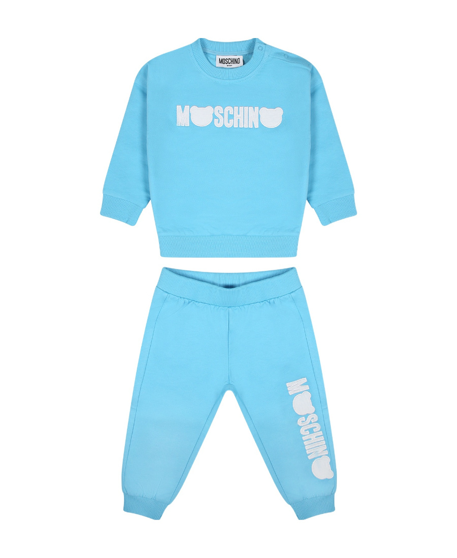 Moschino Long-sleeved Sweater And Sweatpants In Blue