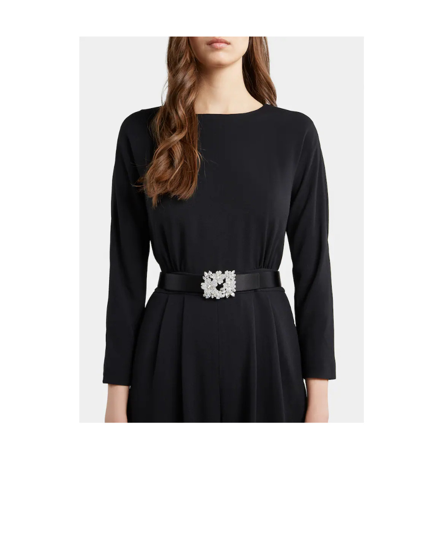 Roger Vivier Efflorescence-buckle Satin Belt In Black