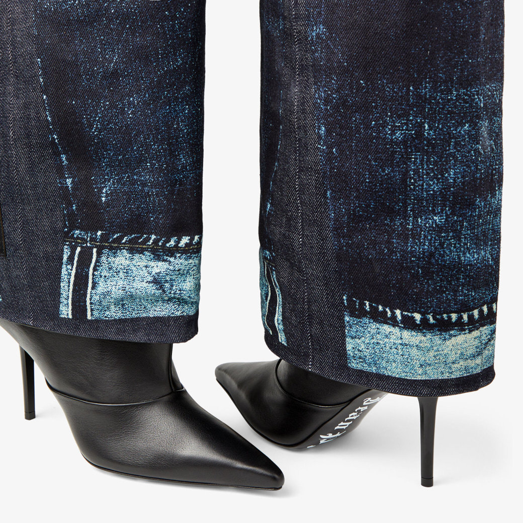 Jimmy Choo X Jean Paul Gaultier Pointed Boots In Black