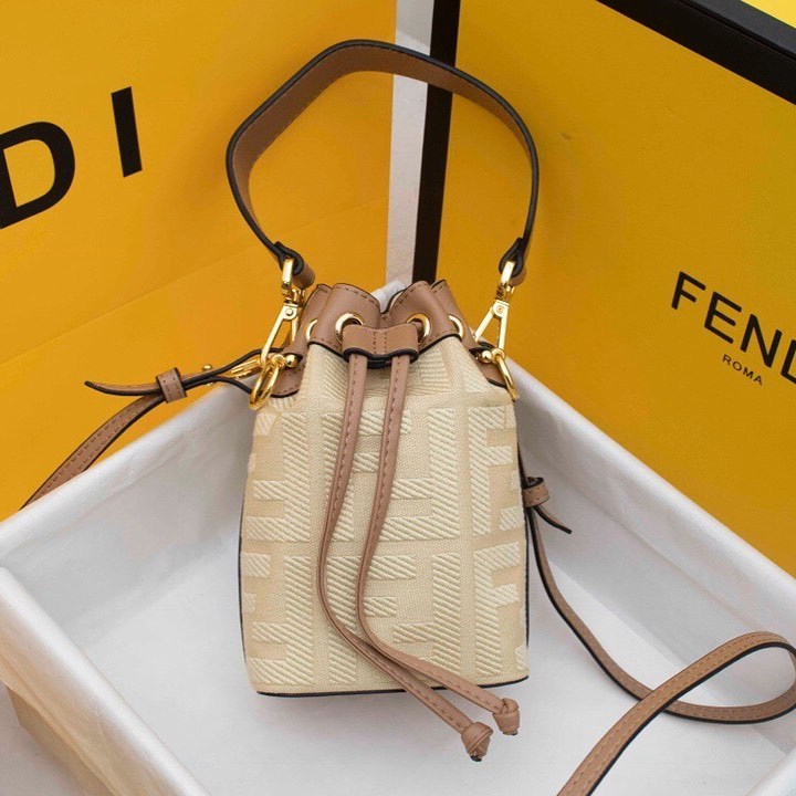 Fendi Mini Mon Tresor Bag In Nude