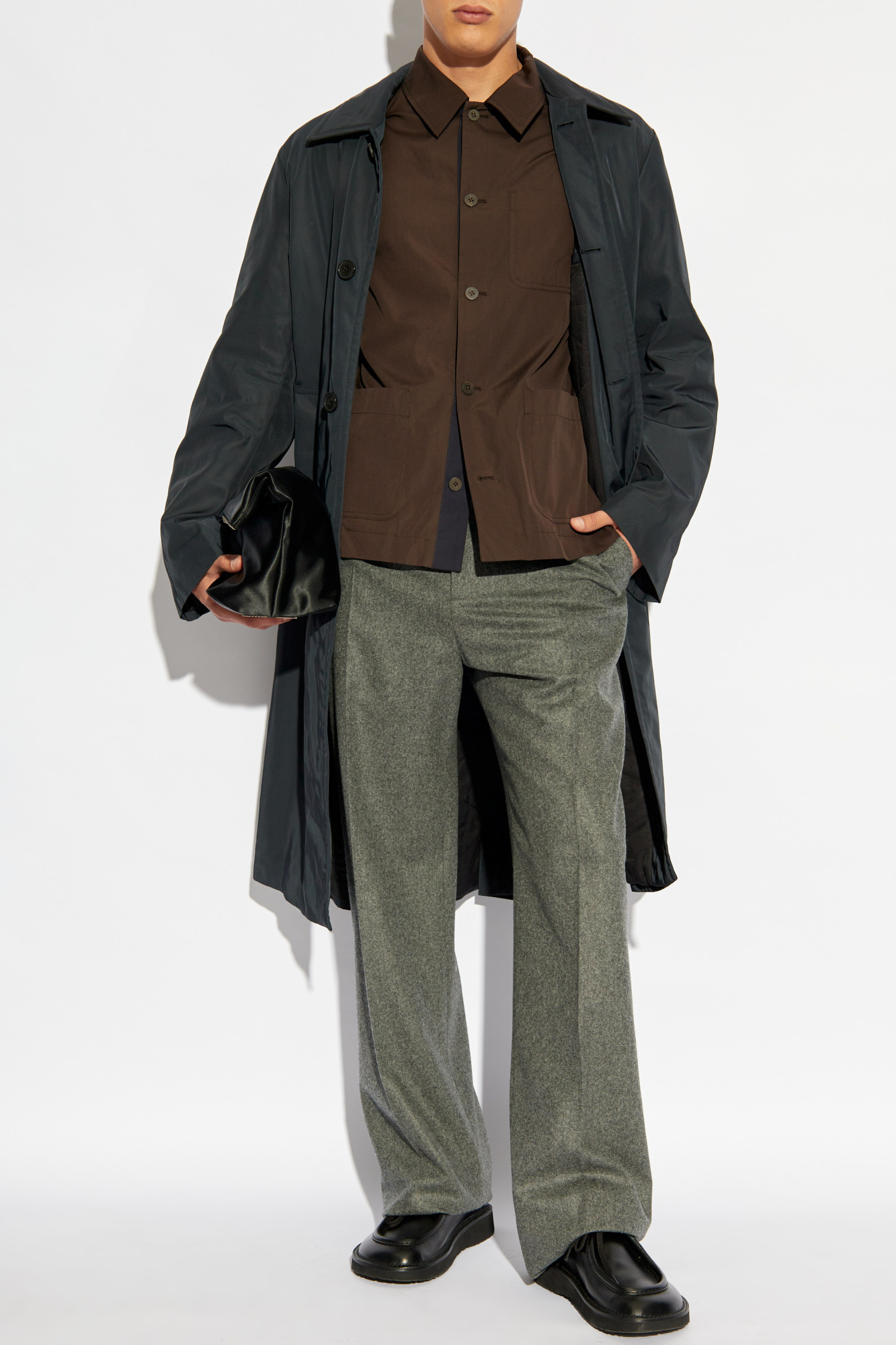 Dries Van Noten Long-sleeved Windbreaker In Black