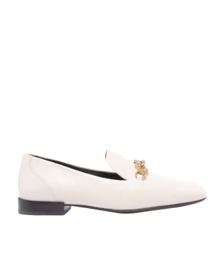 Tory Burch Jessa Leather Loafers In White