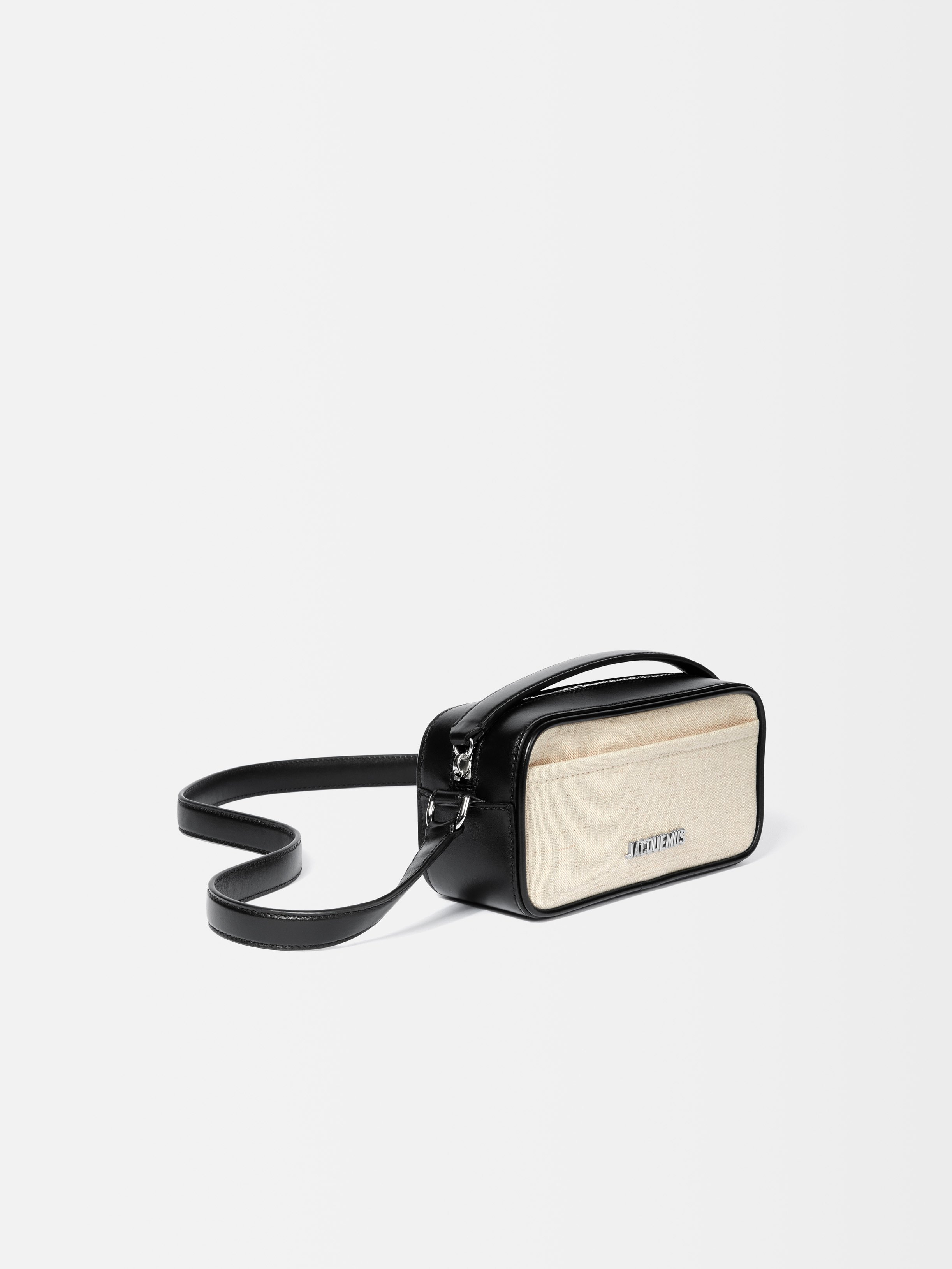 Jacquemus The Banetto Leather-trimmed Cross Body Bag In Neutral