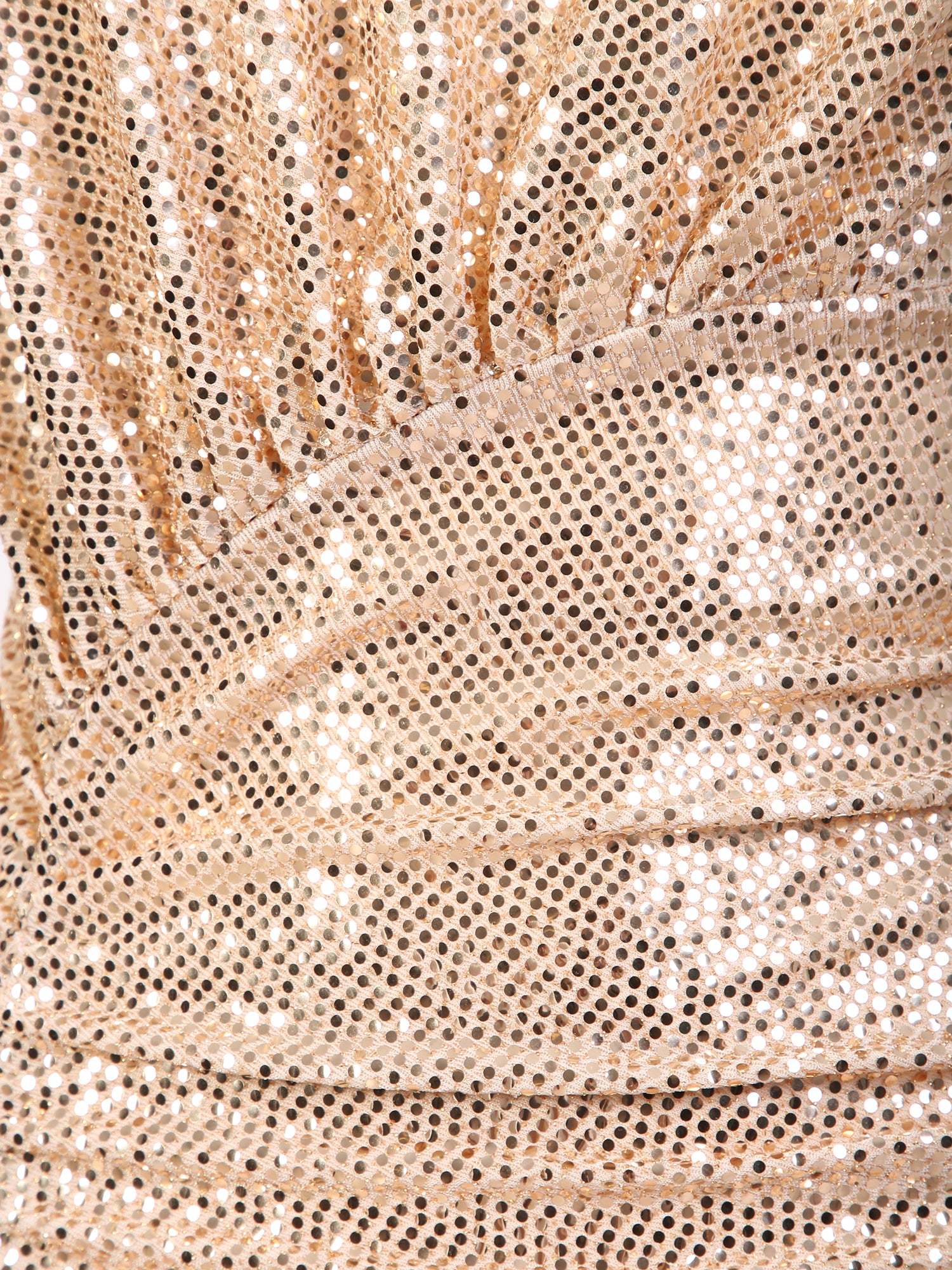 Alexandre Vauthier Gold Mini Dress In Nude
