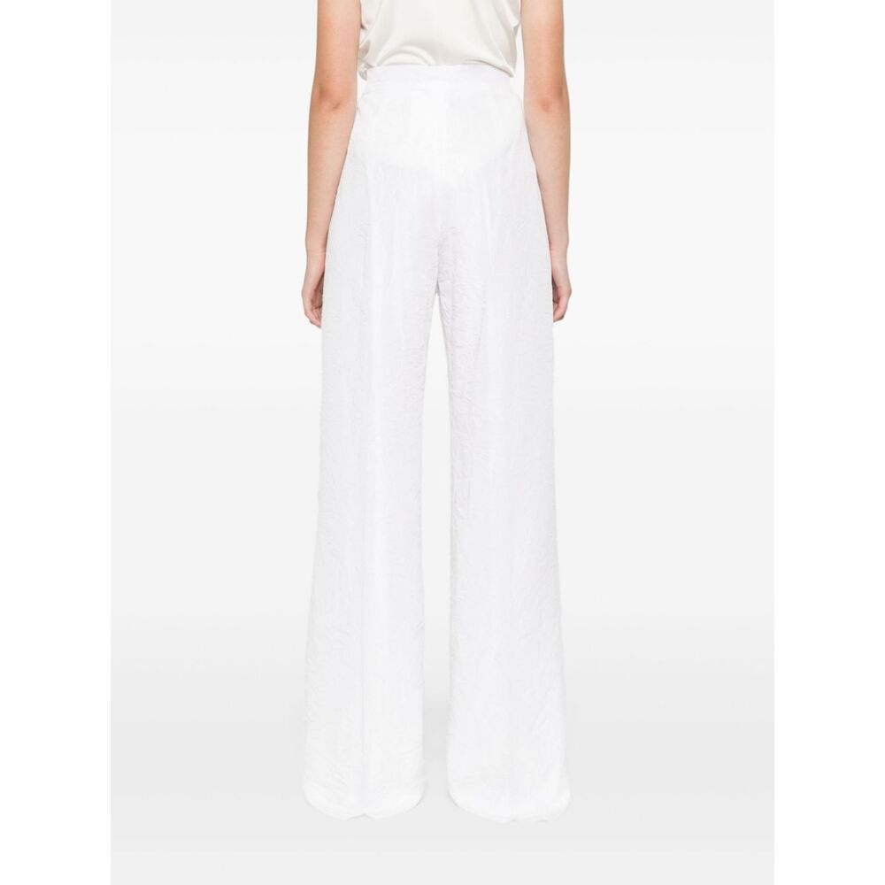 Max Mara Laringe High-waist Straight-leg Trousers In White