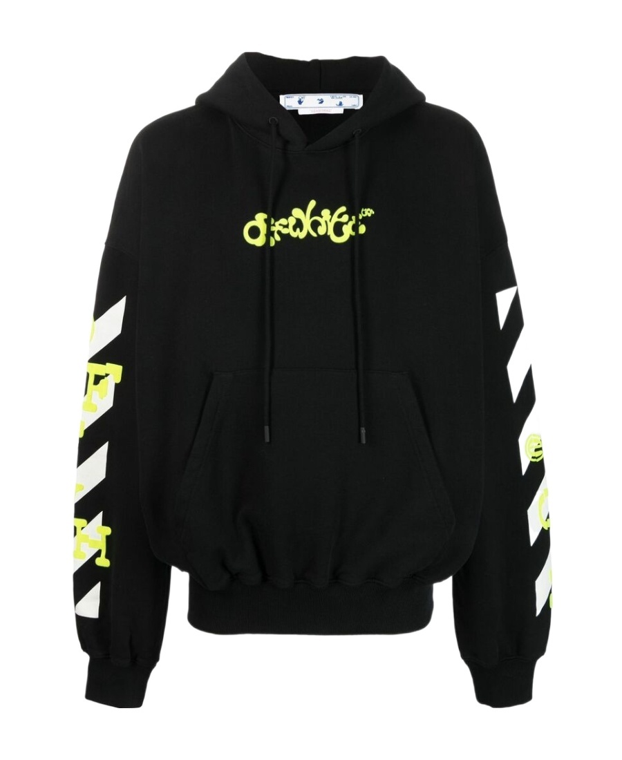 Off-white Diag Arrows-logo Hoodie In Black