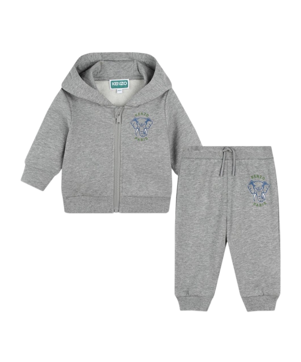 Kenzo Logo Printed Sports Suit In Gray