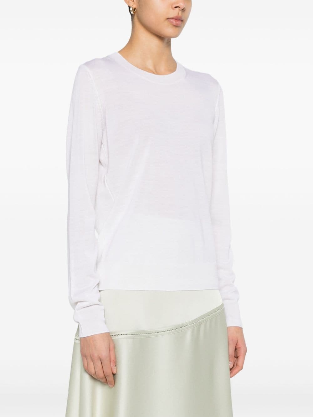 P.a.r.o.s.h Wool-silk-blend Jumper In White