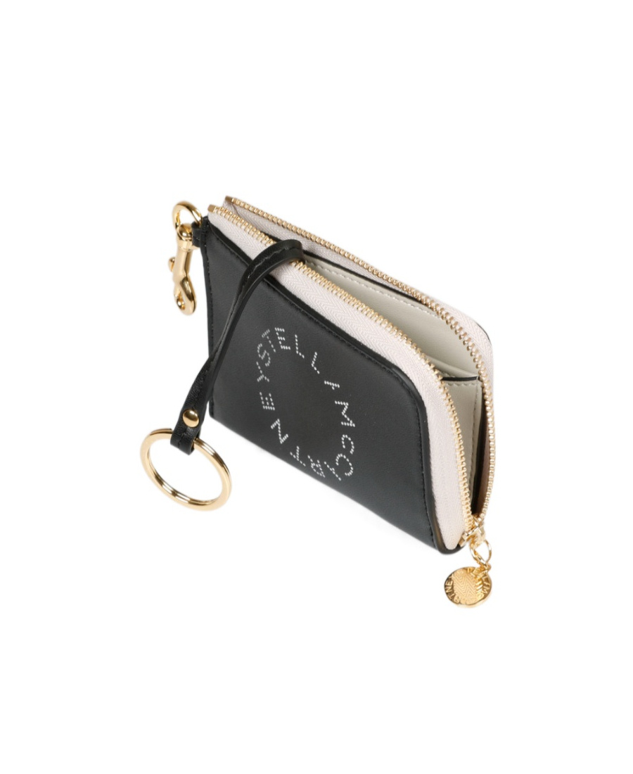 Stella Mccartney Logo Coin Zip-pouch In Black