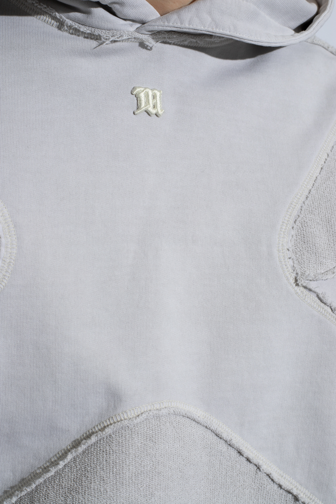 Misbhv Logo Embroidered Hoodie In White