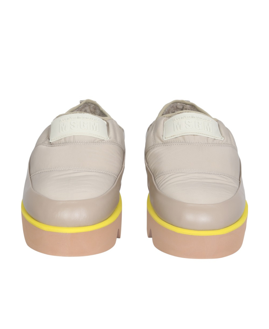 Msgm Puffed Sneakers In Nude