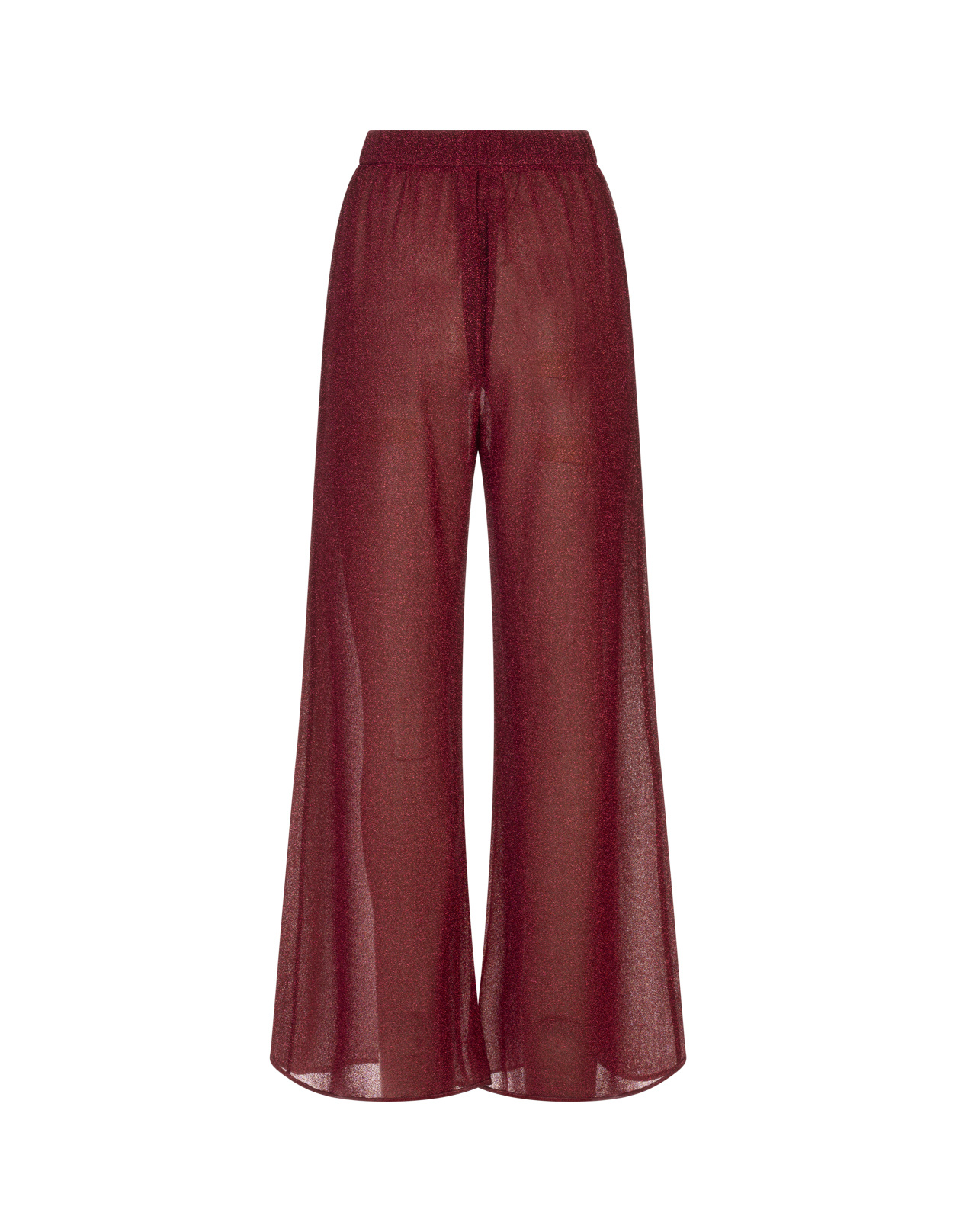Oseree Lumière Lurex-effect Trousers In Brown