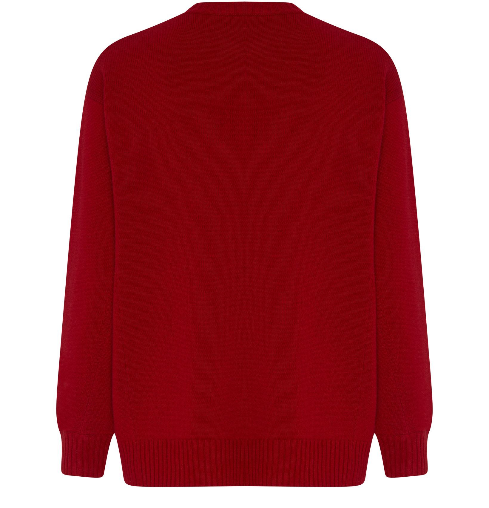 Max Mara Logo Wool And Cashmere Jumper In Red