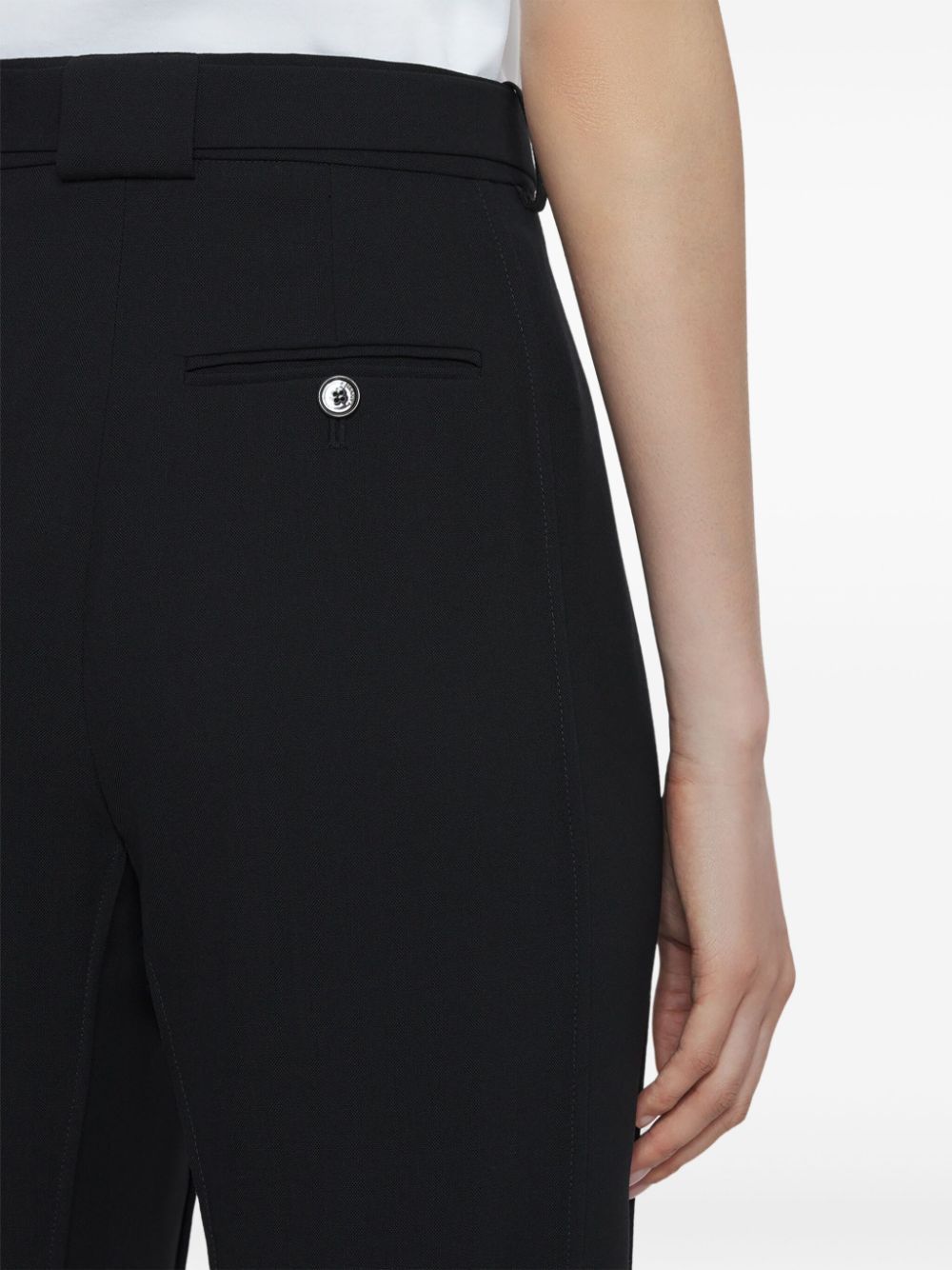 Lanvin Pressed-crease Trousers In Black