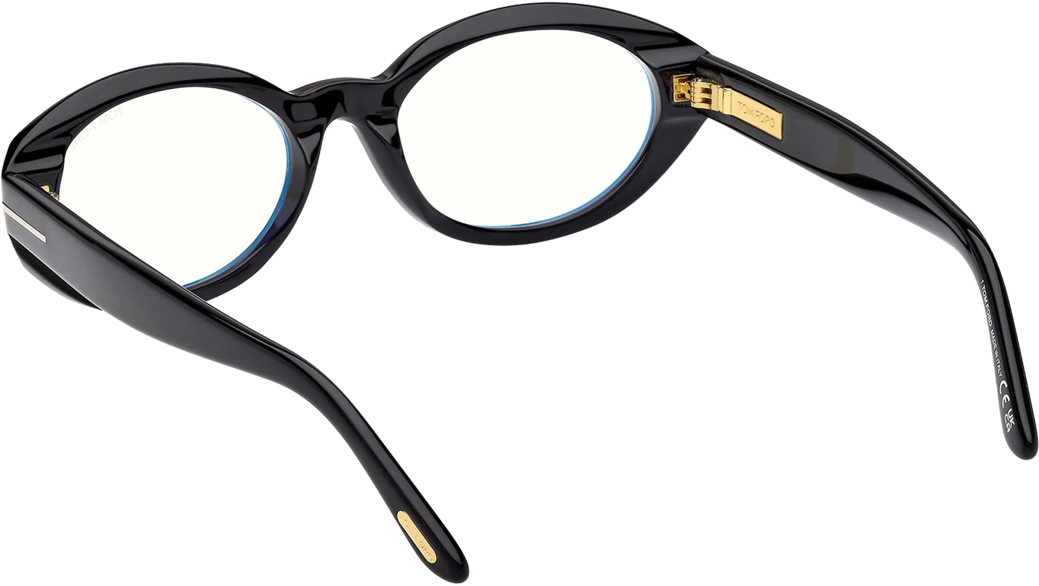 Tom Ford 56mm Cat Eye Blue Light Blocking Optical Glasses In Black