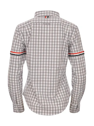 Thom Browne Long Sleeve Shirt In Gray