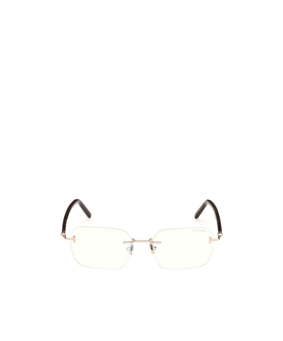 Tom Ford 54mm Rectangular Blue Light Blocking Optical Glasses In White