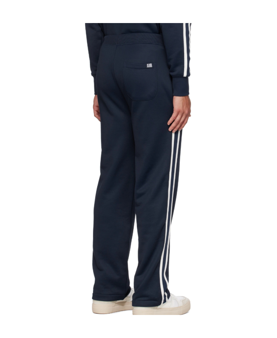 Ami Alexandre Mattiussi Side Stripe Logo Sweatpants In Black