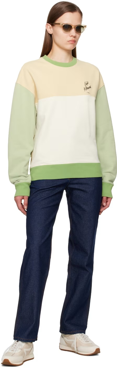 MAISON KITSUNÉ CAFÉ KITSUNE ROUND-NECK SWEATER 