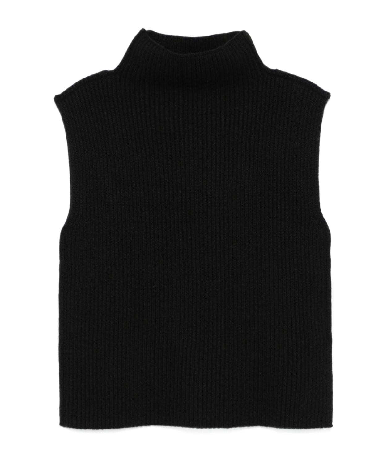 Marni Ribbed Wool Vest In Black