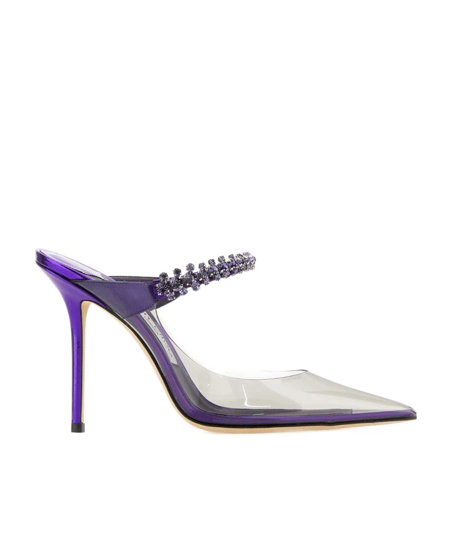 Jimmy Choo Bing Crystal Clear Mule Pumps In Multicolor