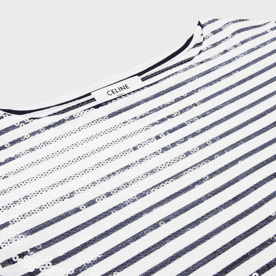 Celine Striped Sweater In White